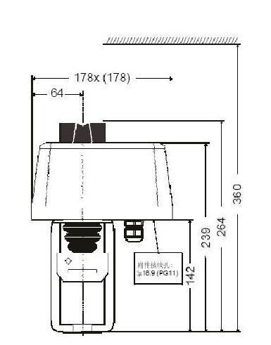 ML6421A1017电动开关型执行器尺寸图