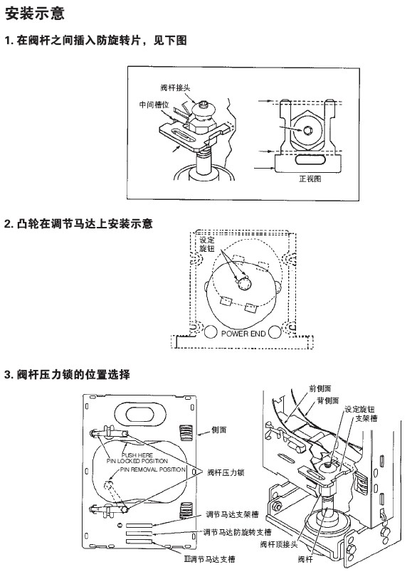 M9184A电动执行器安装示意图